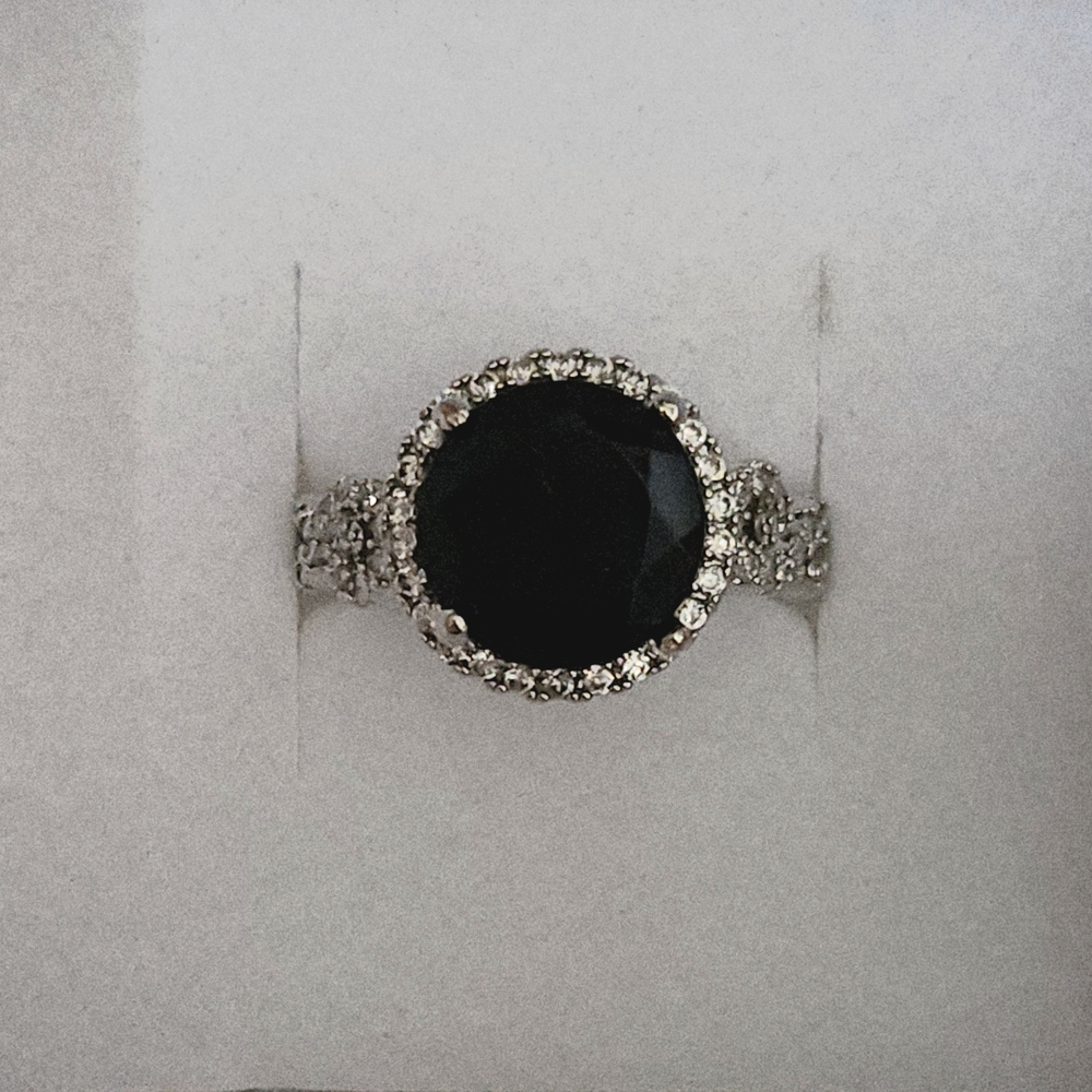 Sterling Silver And Black Onyx Ring